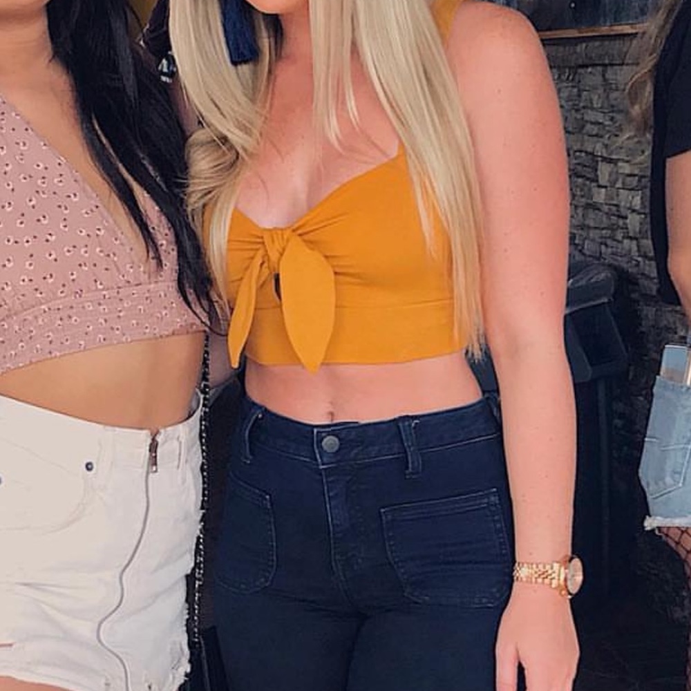 Forever 21 Yellow Crop top